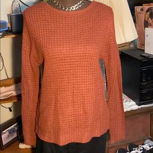 Ambiance waffle-like sweater SZ LG
